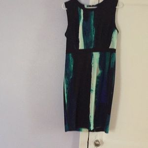Multi color form fitting dress